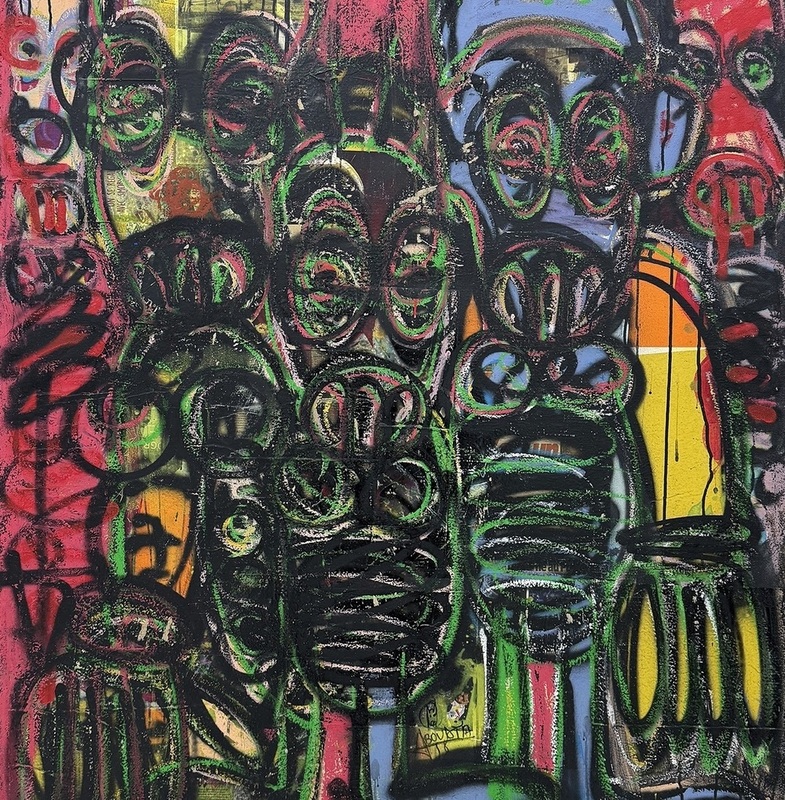 Aboudia Untitled, 2024 Mixed media 150 x 122 cm
